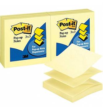 Yellow Post it Pop Up Note 3 in x 3 in. 3M R330Y
