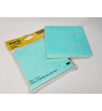 Fancy Post it Note Pad 3.9 in x 3.8 in. (99 x 96.5mm)  3M6355 RW