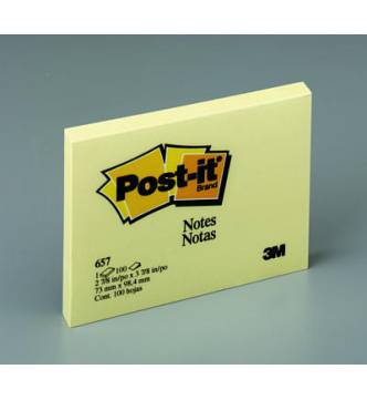 Yellow Post it Note Pad 3 in x 4 in.3M 657