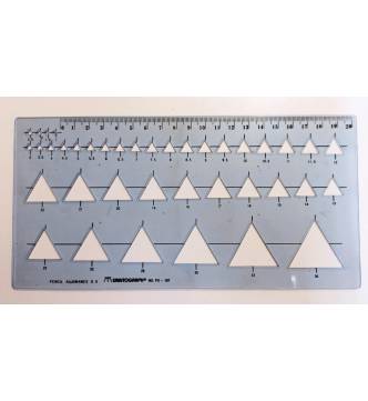 Triangle Drawing Template PS 107,1-23mm