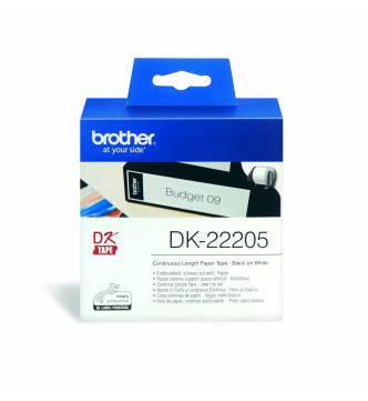 Brother DK22205 white continuous paper tape.62mm width