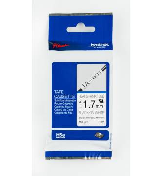 Brother Heat Shrink Tape HSe-231 11.7mm - Black on white