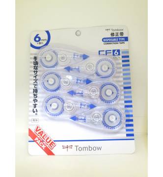 Correction Tape.Tombow CF6-6P.Disposible