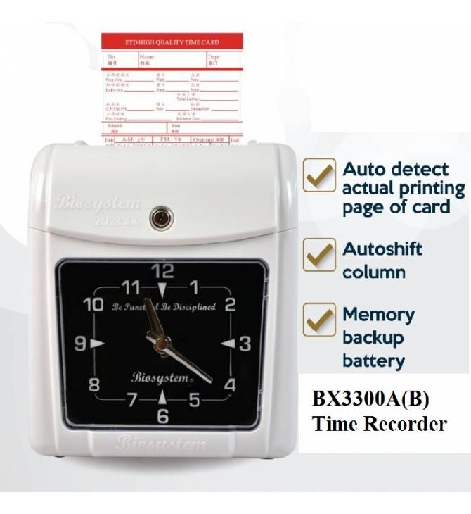 Time Recorder.Analogue Biosystem BX3300A(B)