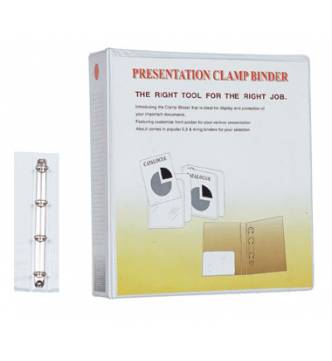 Clear cover ring file A4 4D 3 inches (50mm capacity).