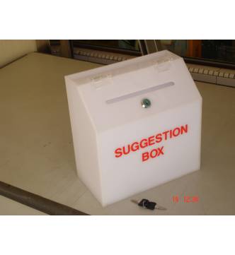 Suggestion Box-White Opaque YNSBW