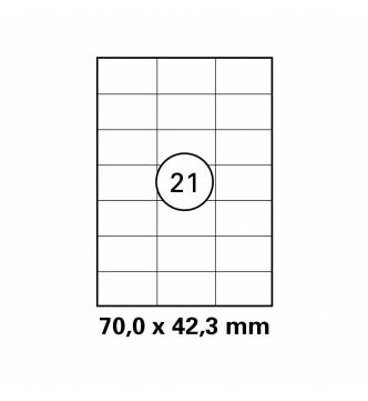 70 x 42.3 mm InkJet,Laser,Copier Labels.Mayspies 090012