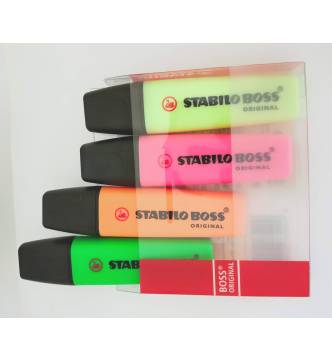 Stabilo Boss Highlighter 4 color set.