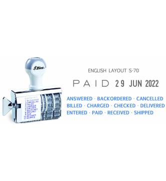 Dial-A-Phrase Dater,Rubber Stamp, Shiny S70.