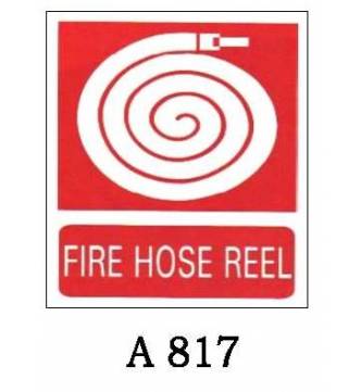 Fire Hose Reel Plastic Sign 200 x 280mm (8 x 11 inch.) A-817