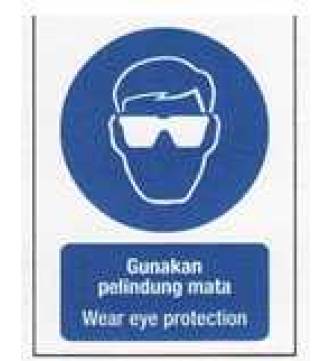 Eye Protectors must be worn Plastic Sign 200 x 280mm (8 x 11 inch.) A-802