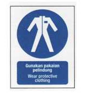 Protection Clothing must be worn  Plastic Sign A-808