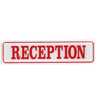 RECEPTION Plastic Sign.50 x 178mm (7 X 2 inch) D217